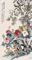 Afluencia Caixian pájaros y flores 1898 chino antiguo